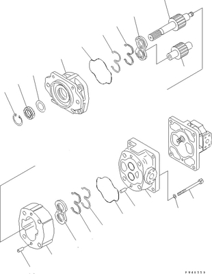 705-52-30390 bomba de engranaje de KOMATSU SAR100+28 WA400 WA420