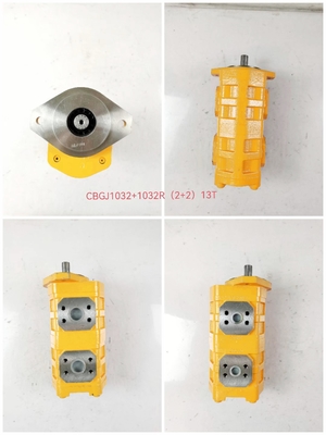 Bomba de engranajes personalizada CBGJ1032+1032R(2+2)13T Bomba hidráulica Komatsu de doble engranaje