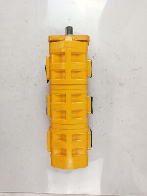 Serie CBGJ bomba de engranajes hidráulicos CBGJ2063+2063+2032R-(2+3)14T bomba triple aleación de aluminio e irios Materiales de color amarillo bomba de aceite hidráulico para maquinaria de construcción