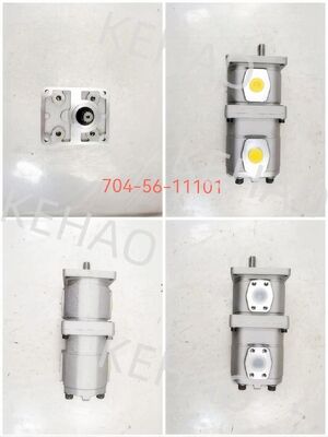 Bombas de engranajes hidráulicos Bombas de engranajes para máquinas pesadas Dirección y dispositivos de potencia Bombas de aceite Número de pieza 704-56-11101 Aleación de aluminio