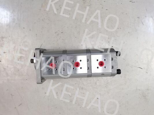 3 Etapas de la bomba de engranajes hidráulicos 307012-8160 (((14+14+14) Materiales de alta calidad de hierro y aleación de aluminio gama para la maquinaria de construcción Fabrica de suministro de piezas de repuesto hidráulicas