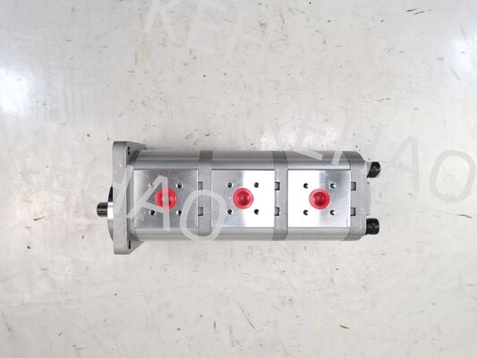 3 Etapas de la bomba de engranajes hidráulicos 307012-8160 (((14+14+14) Materiales de alta calidad de hierro y aleación de aluminio gama para la maquinaria de construcción Fabrica de suministro de piezas de repuesto hidráulicas