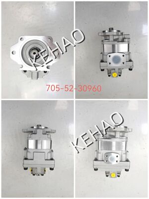 KEHAO 705-52-30960 bomba de engranaje hidráulico SAR63+SB10+6 con 1060lpm de flujo de acero inoxidable y aleación de aluminio 1 año de garantía