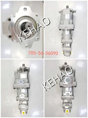 Materiales de aleación de hierro y aluminio SAR56+32+SB12+(U)12 Bomba de engranaje hidráulica 705-56-36090 Gama para maquinaria de construcción Reemplazo hidráulico