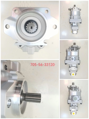 Komatsu Hydraulic Gear pump 705-56-33120 Industrial Grade Gear Oil Pump Cast Iron Hydraulic Spare Parts Replacement for Excavator One Year Warranty