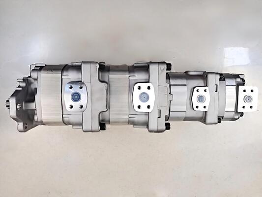 Cargador de ruedas bomba hidráulica de engranajes 705-56-36070 Materiales de aleación de hierro y aluminio bomba de engranajes de 4 etapas con presión de 200 bar para maquinaria industrial Komatsu