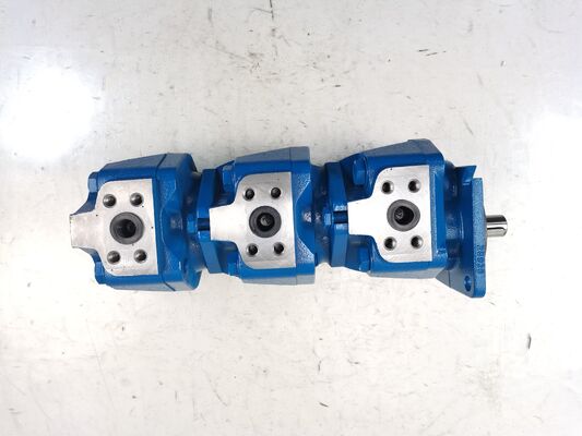 Para la bomba de engranajes hidráulicos Rexroth GXPO-AOD10WRTB-10WRTB10AB6R con alto flujo de velocidad de aceite de hierro fundido bomba de engranajes de 3 etapas para equipos pesados de construcción