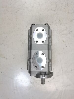 Bomba de engranaje hidráulico Komatsu Serie KRP4 Bomba de aceite KRP4-27+17 Materiales de aleación de hierro y aluminio b Bomba con presión de 150-250bar Reemplazo para maquinaria pesada