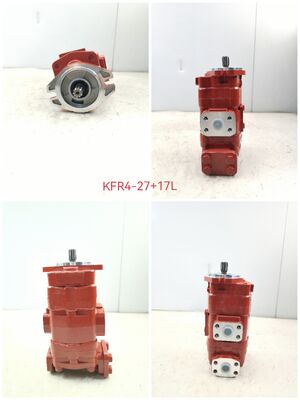 Bomba de engranajes hidráulica KAYABA KFR4-27+17 de hierro fundido y aleación de aluminio, bomba de transferencia de aceite de grado industrial para piezas de reparación de maquinaria pesada OEM ODM