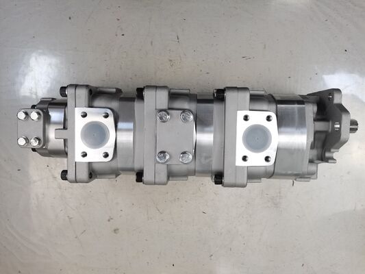 Bomba de engranajes Komatsu de 4 etapas, bomba hidráulica SAR3-71+32+32+20, materiales de hierro fundido y aleación de aluminio, bomba de alta presión, piezas hidráulicas para cargadoras, un año de garantía