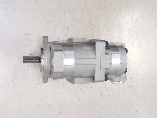 Bomba de engranajes hidráulica Komatsu personalizable, serie SAR1/ SAR3/ SAL1/ SAL3, SAR12+12 1+2 12T L, materiales de hierro fundido y aleación de aluminio, bomba para maquinaria de construcción