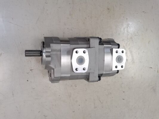 Bomba de engranajes hidráulica Komatsu personalizable, serie SAR1/ SAR3/ SAL1/ SAL3, SAR12+12 1+2 12T L, materiales de hierro fundido y aleación de aluminio, bomba para maquinaria de construcción