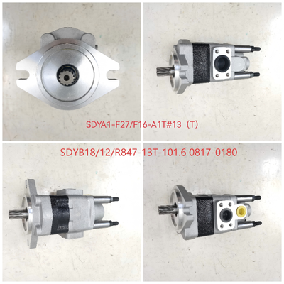Bomba de engranajes KEHAO de hierro fundido y aleación de aluminio para transferencia de aceite hidráulico SDYA1-F27+F16-A1TΦ para carretillas elevadoras, maquinaria, piezas de reparación, certificación OEM ODM