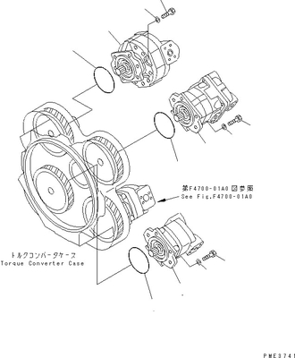705-52-30490 INTERRUPTOR SAR100+28 1+2 WA500 WD500 WF550 WF550T del montaje de la bomba de KOMATSU