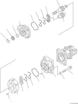 705-56-34630 bomba de engranaje de SAR80+80+6 KOMATSU HD465 HD605
